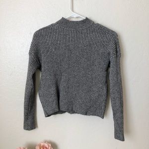 Raya Gray Knit Mock Neck Sweater Women's Size Small